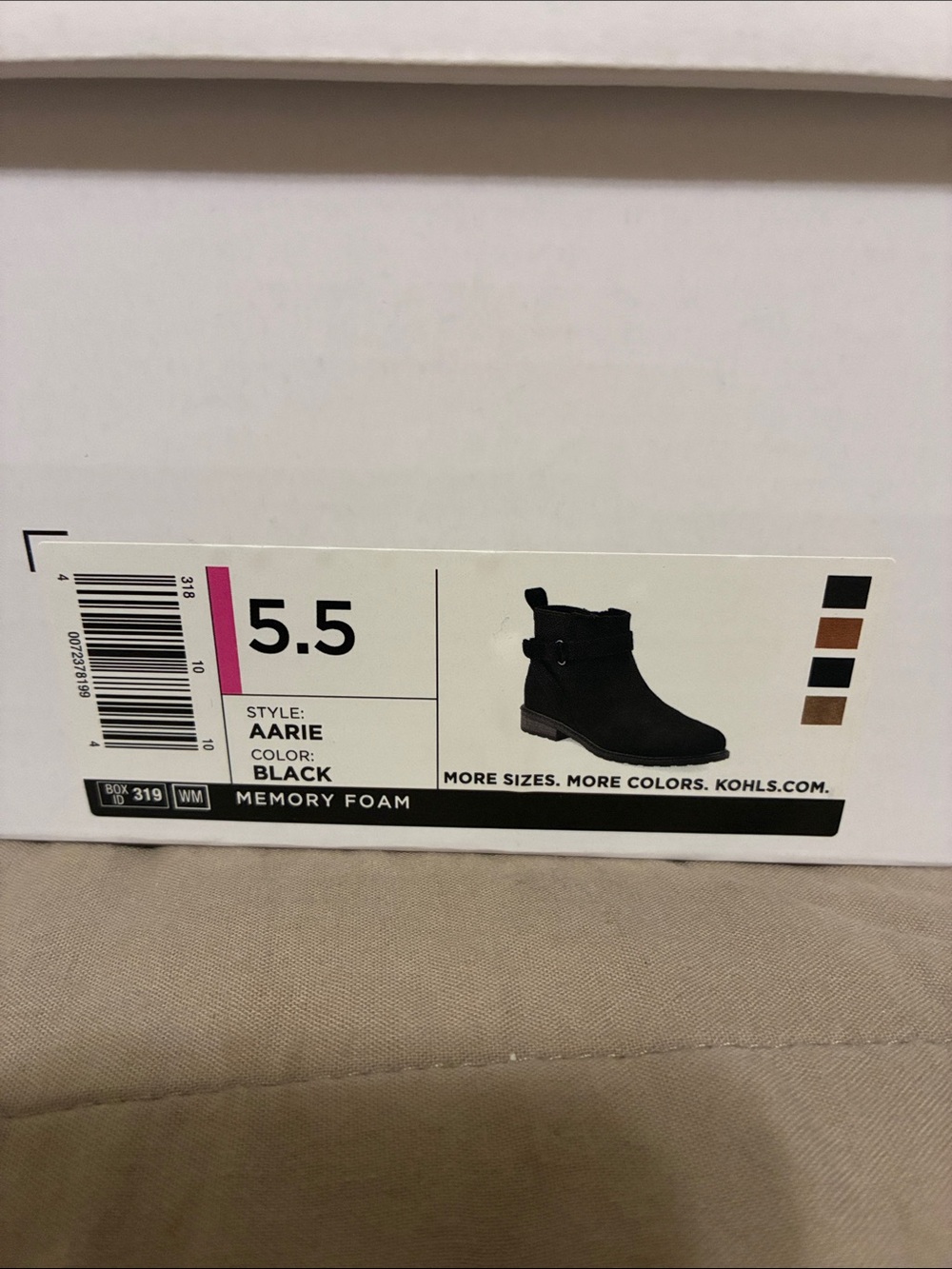 Sonoma Black Suede Ankle Boot with Side Zip
